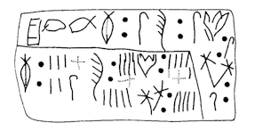Tablet from Phaistos, Crete (facsimile), 18th century BC 
